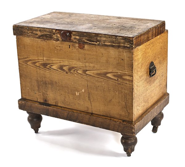 Massachusetts painted pine ice chest, 19th c., by: Massachusetts painted pine ice chest, 19th c., by D. Eddy & Son, 29'' h., 31 3/4'' w.