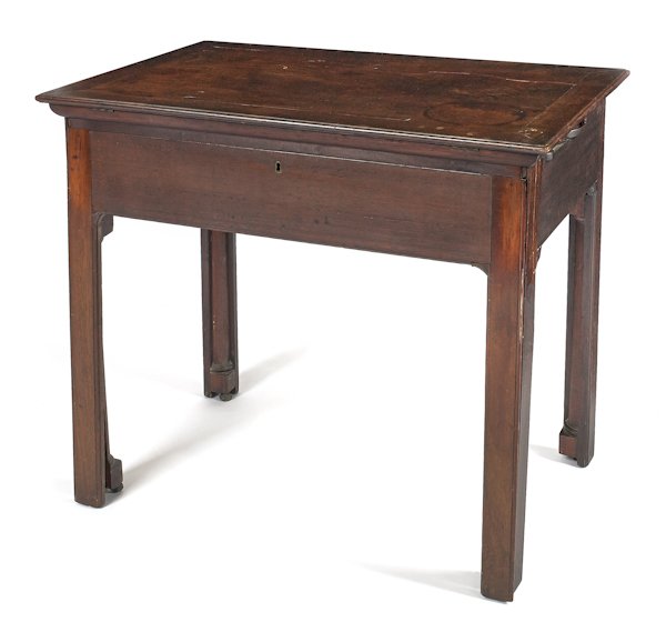 George III mahogany architect's table, late 18th: George III mahogany architect's table, late 18th c., 30 1/4'' h., 35 3/4'' w., 23 1/4'' d.