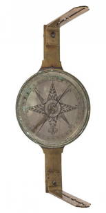 Philadelphia brass surveyor's compass, dated 17: Philadelphia brass surveyor's compass, dated 1790, inscribed Benjamin Rittenhouse, 14 1/4'' l. Provenance: Eldred's, March 29, 1986, lot 694; Philip Bradley & Co.