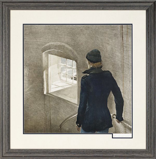 Andrew Wyeth (American 1917-2009), collotype ti: Andrew Wyeth (American 1917-2009), collotype titled The Reefer, signed lower right, numbered 112/300, 26'' x 26''.