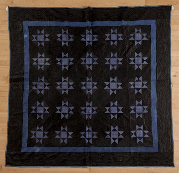 Reedsville, Pennsylvania Amish star quilt, early: Reedsville, Pennsylvania Amish star quilt, early 20th c., 78 1/2'' x 79''.