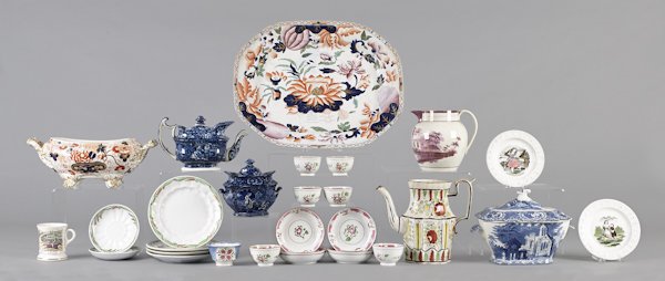 Miscellaneous ceramics, to include Staffordshire,: Miscellaneous ceramics, to include Staffordshire, pearlware, ironstone, etc.