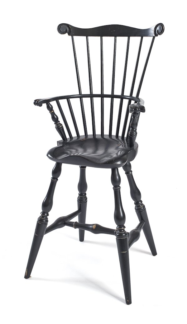 Reproduction Windsor highchair.: Reproduction Windsor highchair.
