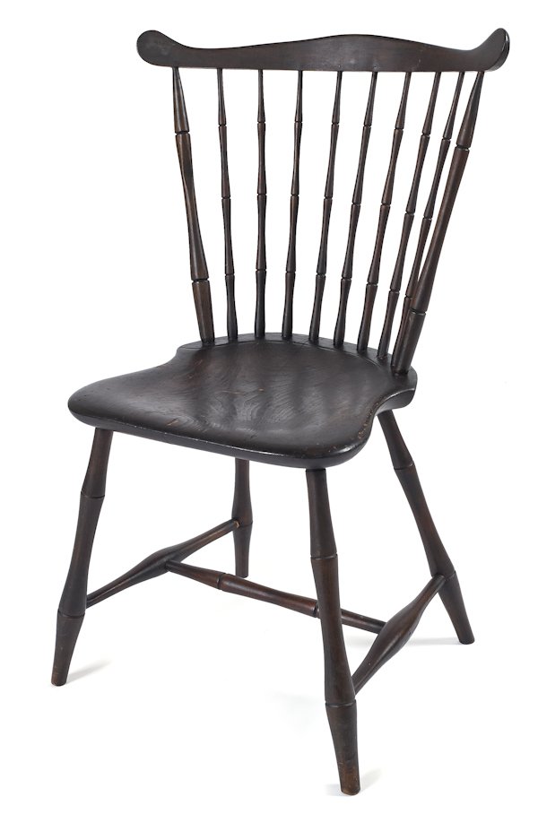 Pennsylvania fanback Windsor side chair, ca. 1830: Pennsylvania fanback Windsor side chair, ca. 1830.