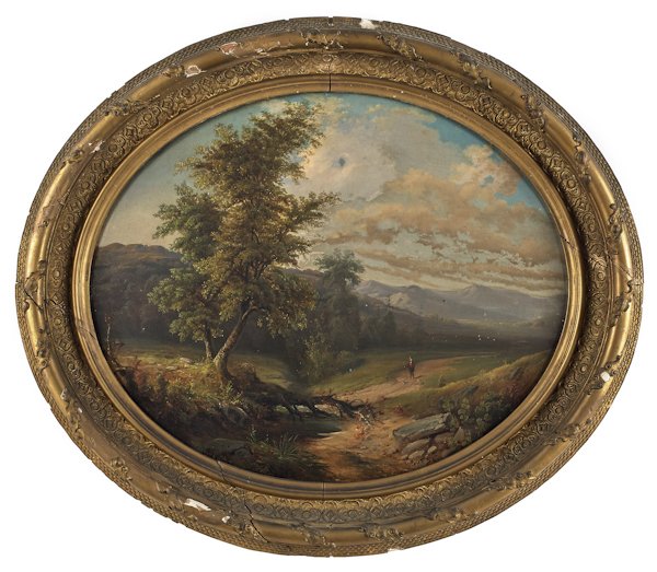 Henry Boese (American 1824-1863), oil on canvas: Henry Boese (American 1824-1863), oil on canvas Hudson River landscape, signed lower right, 25'' x 30''.