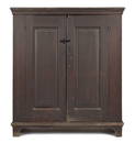 New York gumwood wall cupboard, ca. 1760, with