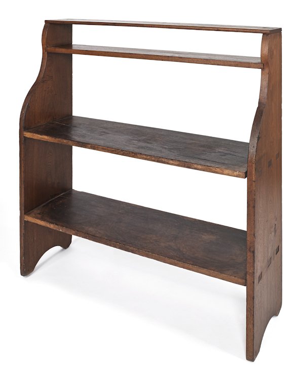 Pennsylvania walnut bucket bench, 19th c., 43 3