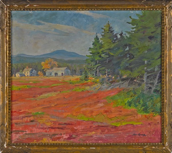 Anton Kamp (American 1898-1984/85), oil on canvas: Anton Kamp (American 1898-1984/85), oil on canvas landscape, signed lower right, 22'' x 25''.