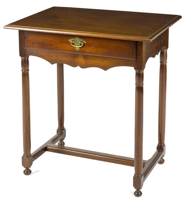 Kittinger walnut side table, 26'' h., 24'' w.: Kittinger walnut side table, 26'' h., 24'' w.