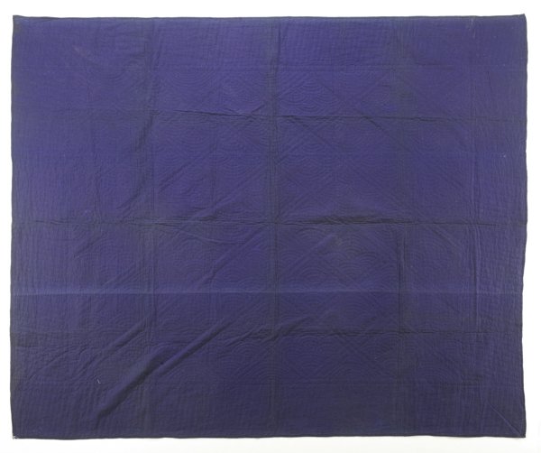 Geneva, Indiana Amish whole cloth cotton quilt,: Geneva, Indiana Amish whole cloth cotton quilt, ca. 1925, made by Leah Graber, 72'' x 88''. Provenance: Purchased from the family by the consignor.