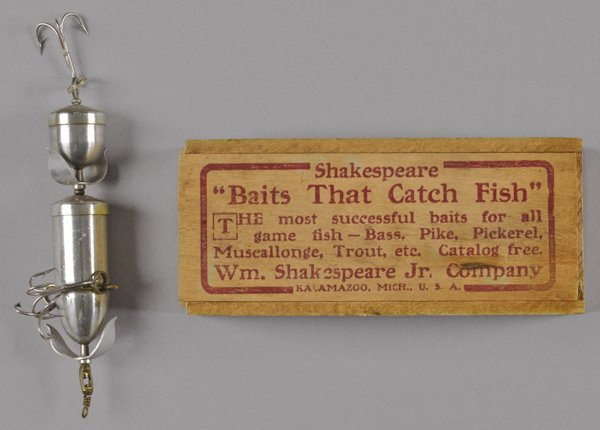 Shakespeare Revolution fishing lure with its orig: Shakespeare Revolution fishing lure with its original box.