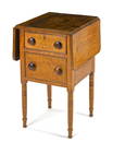 Pennsylvania Sheraton tiger maple stand, 19th c.,