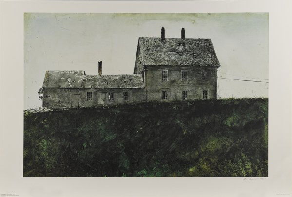 Andrew Wyeth signed lithograph, titled Olsons',: Andrew Wyeth signed lithograph, titled Olsons', pub. 1992, 150/300, 21'' x 31 1/4''.