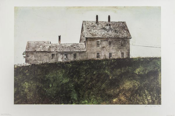 Andrew Wyeth signed lithograph, titled Olsons',: Andrew Wyeth signed lithograph, titled Olsons', pub. 1992, 139/300, 21'' x 31 1/4''.