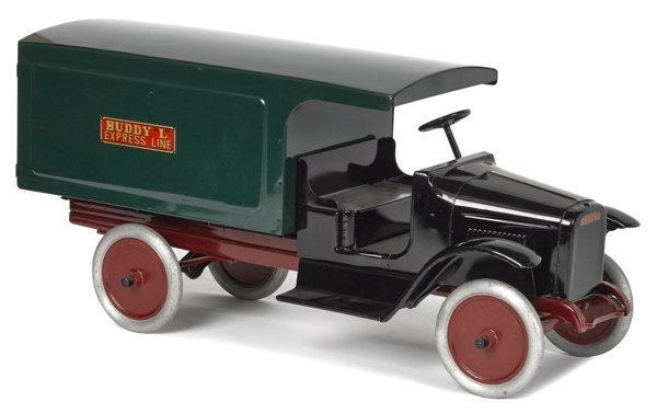 Buddy L pressed steel Express Line delivery tru: Buddy L pressed steel Express Line delivery truck, 25'' l.
