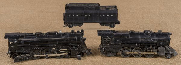 Lionel O gauge #665 Engine and Tender, together w: Lionel O gauge #665 Engine and Tender, together with a #2025 Engine.