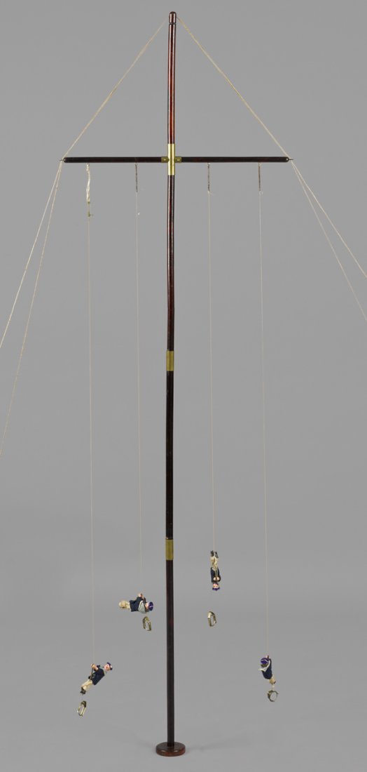 Jack Scales race game in the original box, with c: Jack Scales race game in the original box, with composition sailors climbing the rig of a wooden mast.