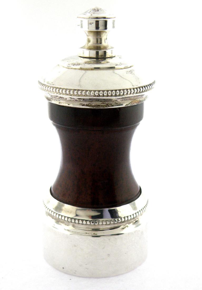 VINTAGE CARTIER STERLING SILVER & WOOD PEPPER MILL RARE (1 of 2)