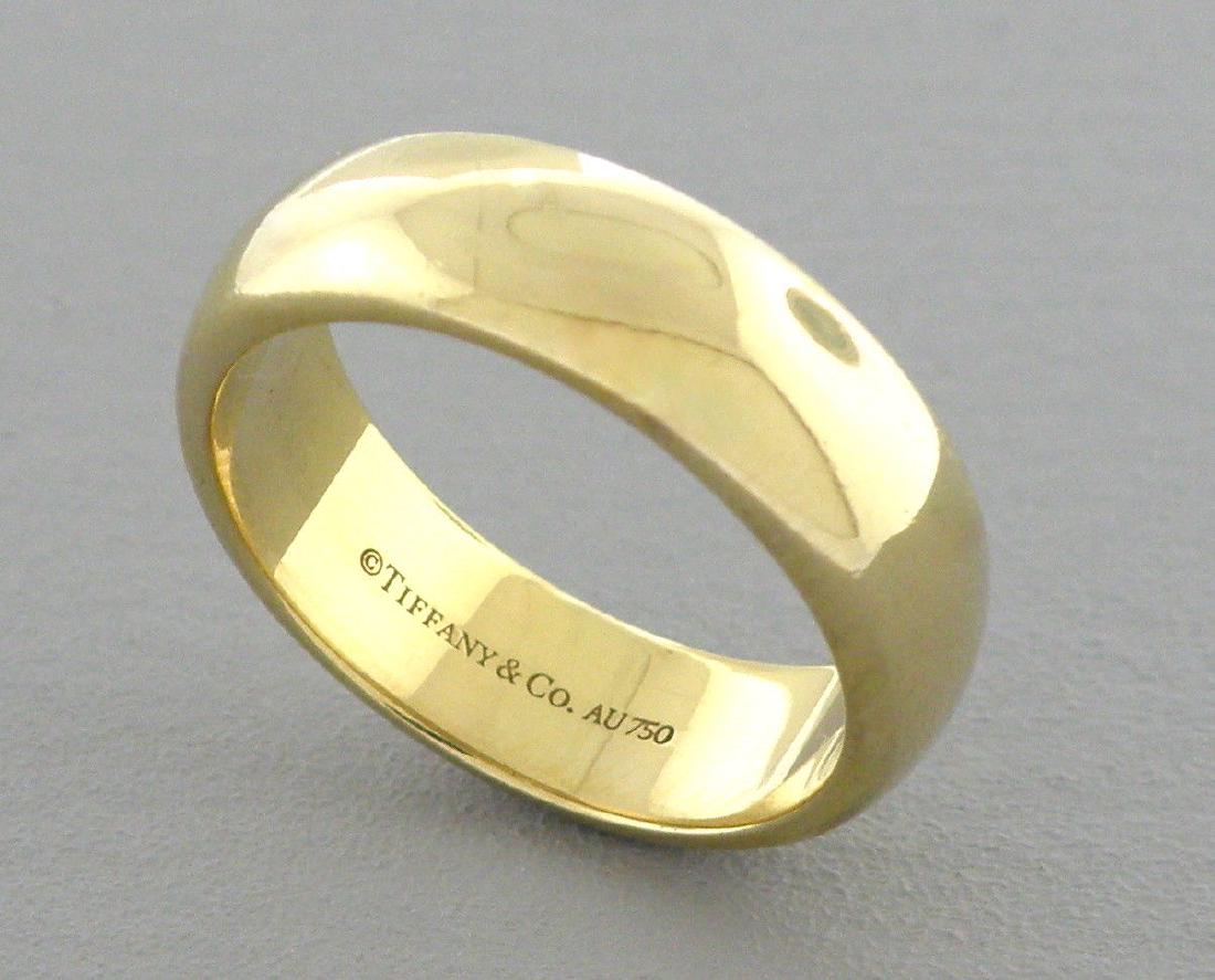 TIFFANY & CO. 18K GOLD LUCIDA 6MM WEDDING BAND RING (1 of 2)