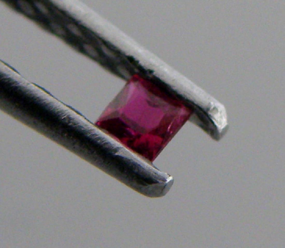 2.5mm PRINCESS CUT LOOSE NATURAL PIGEON BLOOD RUBY (1 of 1)