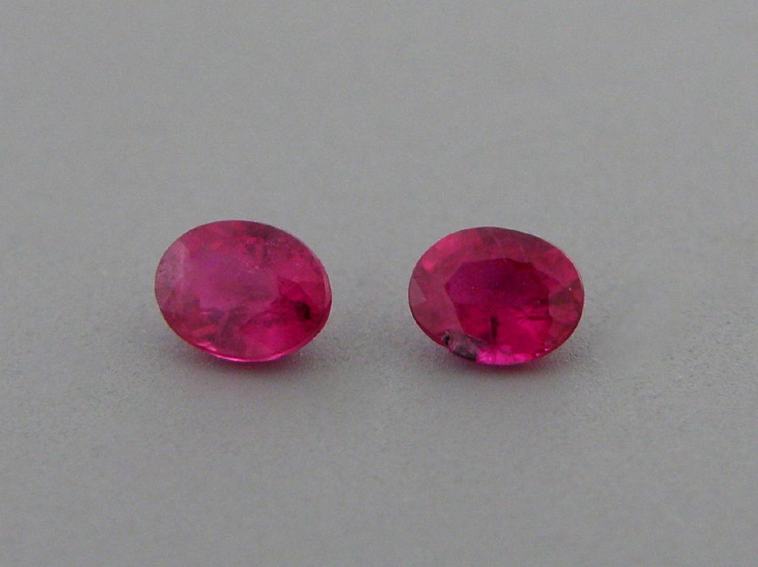 5x3mm OVAL CUT MATCHING PAIR LOOSE NATURAL RUBY (1 of 1)