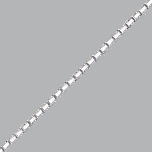 NEW 14K WHITE GOLD BOX CHAIN NECKLACE (1 of 2)
