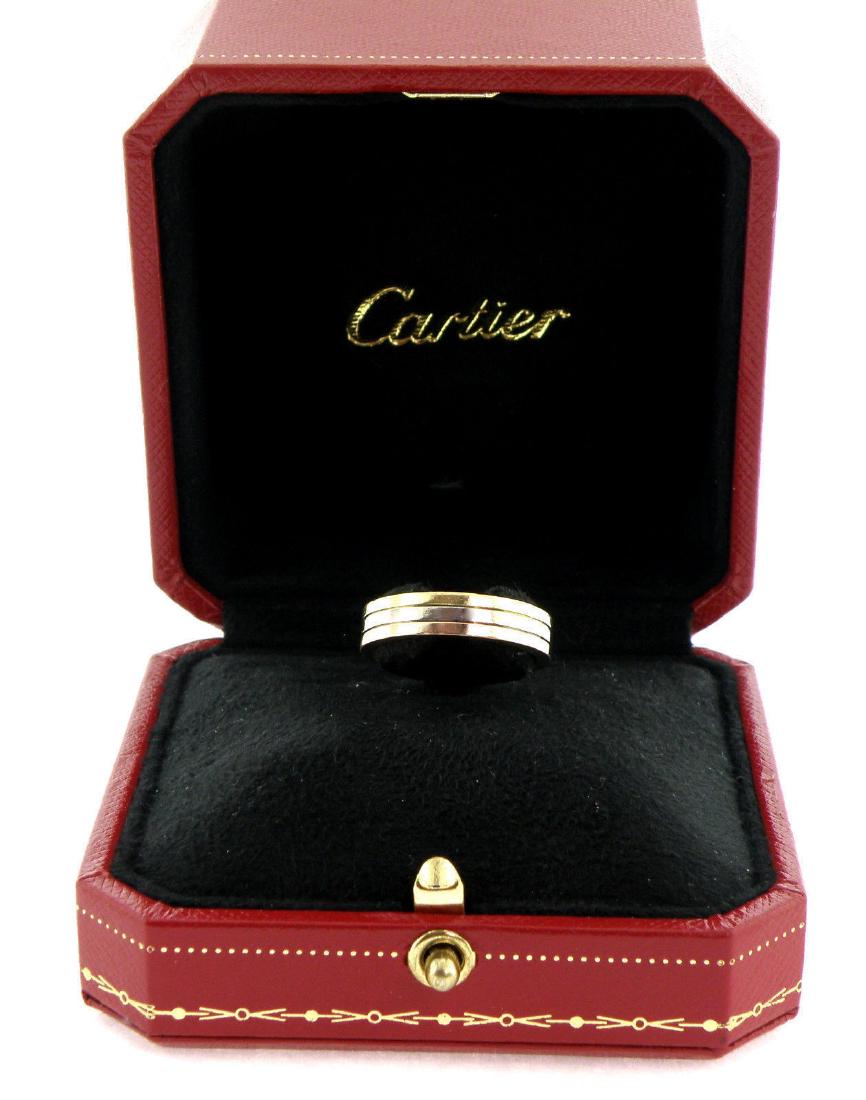 CARTIER 18K TRI-COLOR Y/ WHITE ROSE GOLD RING TRINITY (1 of 2)