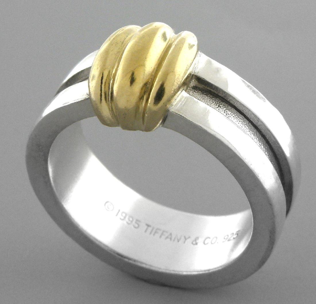 TIFFANY & Co. 18K GOLD STERLING SILVER BAND RING (1 of 2)