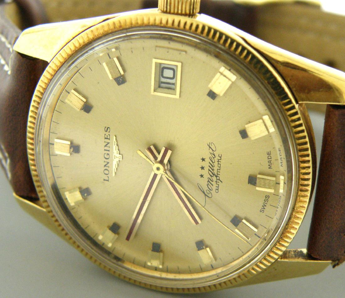 VINTAGE LONGINES CONQUEST 18K GOLD MEN'S WATCH (1 of 2)