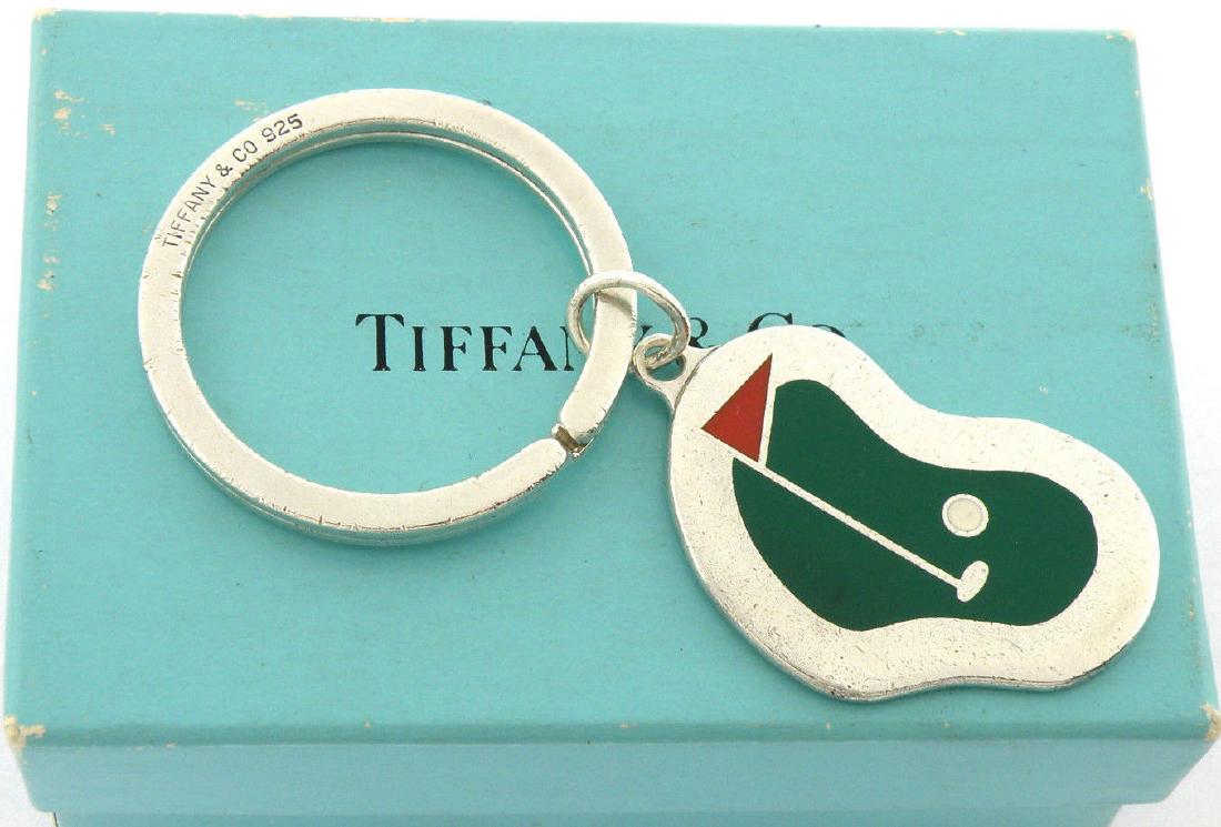 VINTAGE TIFFANY & Co. STERLING ENAMEL GOLF KEYRING (1 of 2)