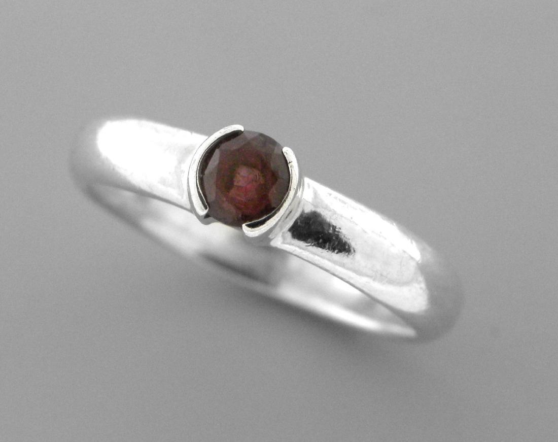 TIFFANY & Co. STERLING SILVER PINK SAPPHIRE LADIES RING (1 of 2)