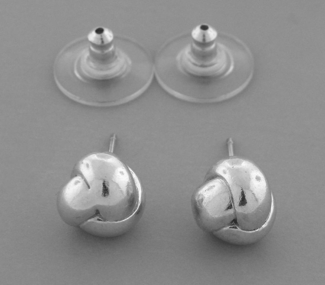 TIFFANY & Co. STERLING SILVER KNOT STUD EARRINGS (1 of 2)