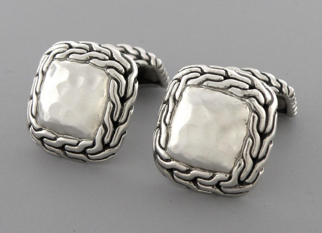 JOHN HARDY STERLING SILVER PALU COLLECTION CUFFLINKS (1 of 2)