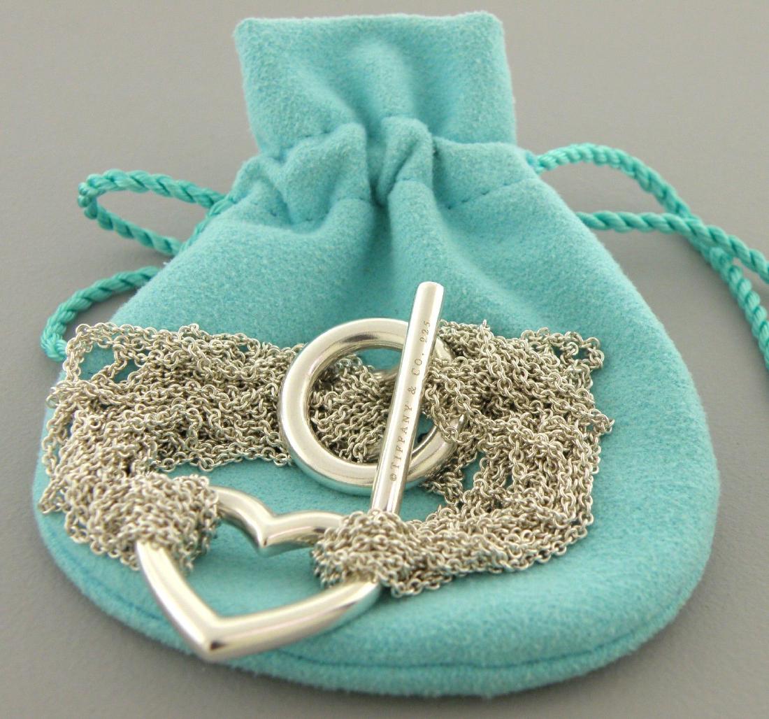 TIFFANY & Co. SILVER HEART MESH STRAND TOGGLE BRACELET (1 of 2)