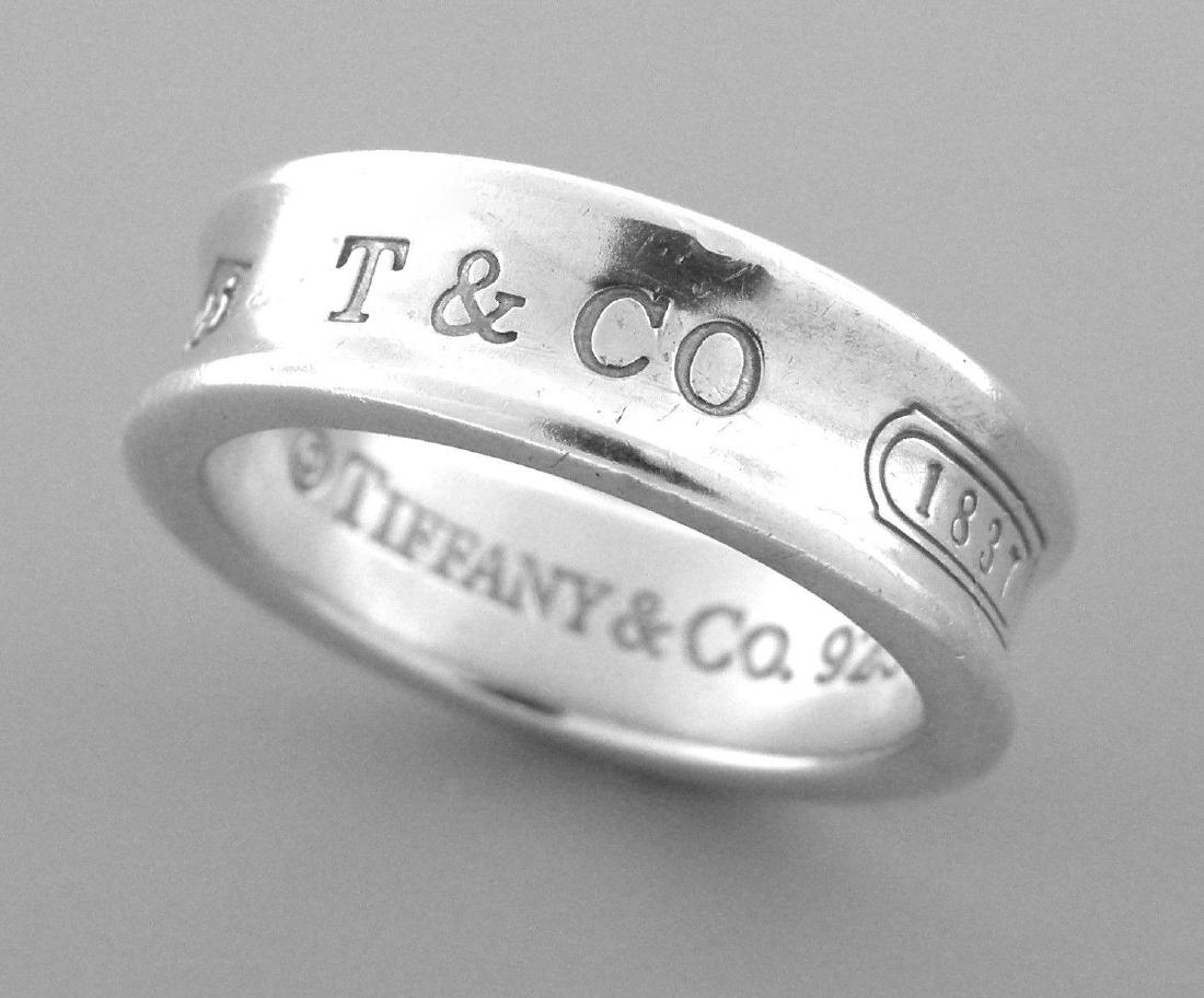 TIFFANY & Co. STERLING SILVER 1837 RING WEDDING BAND (1 of 2)