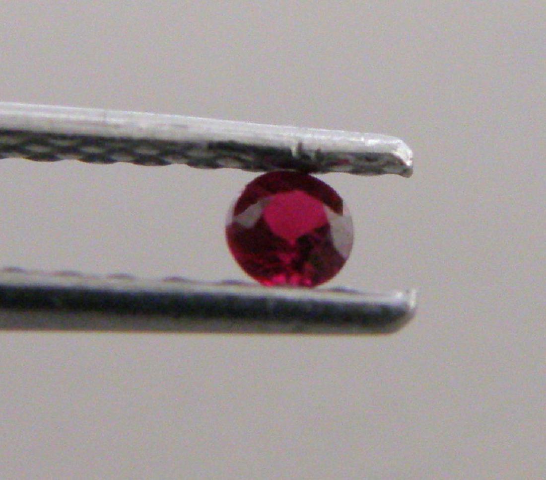 2.5mm ROUND CUT LOOSE NATURAL PIGEON BLOOD RED RUBY (1 of 1)