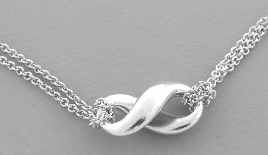 TIFFANY & Co. STERLING SILVER INFINITY DOUBLE NECKLACE (1 of 2)