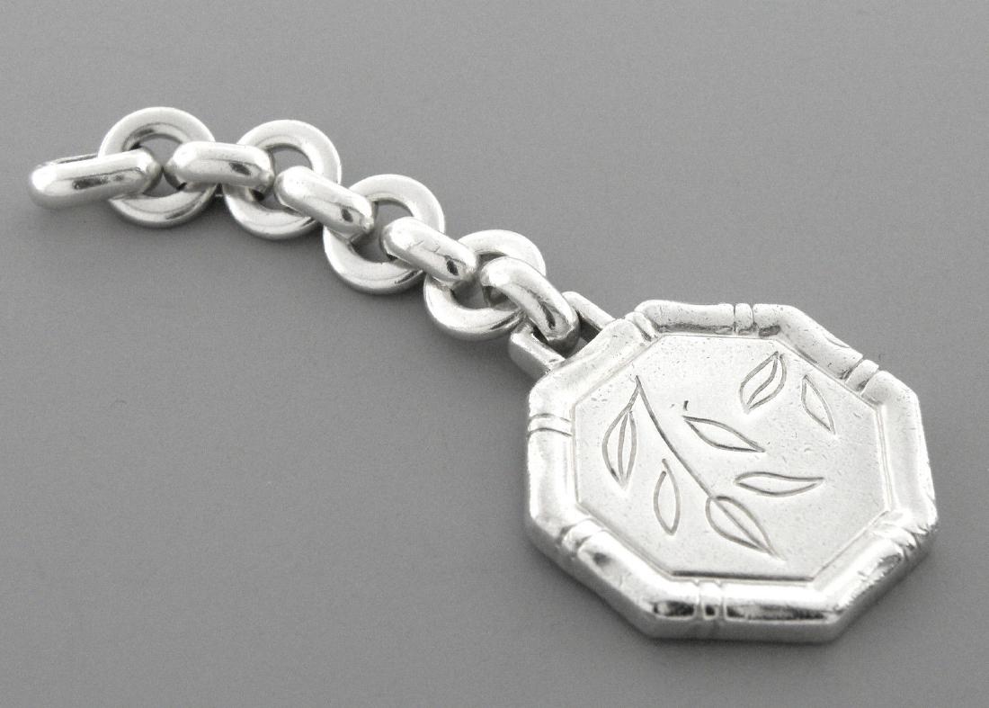 TIFFANY & Co. STERLING SILVER BAMBOO FLOWER KEYRING (1 of 2)
