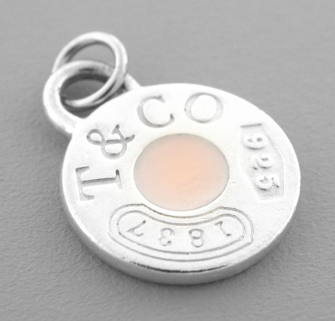 TIFFANY & Co. STERLING SILVER 1837 PINK ENAMEL CHARM (1 of 2)