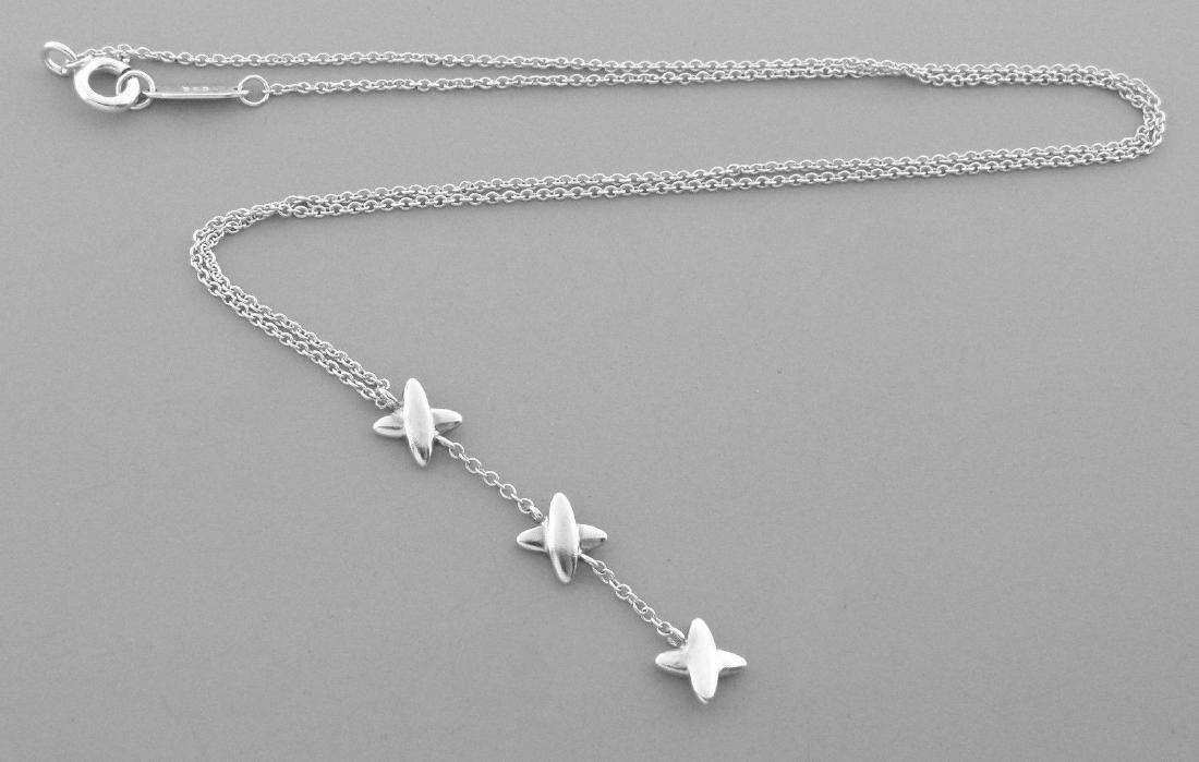 TIFFANY & Co. STERLING SILVER TRIPLE X NECKLACE KISS (1 of 2)
