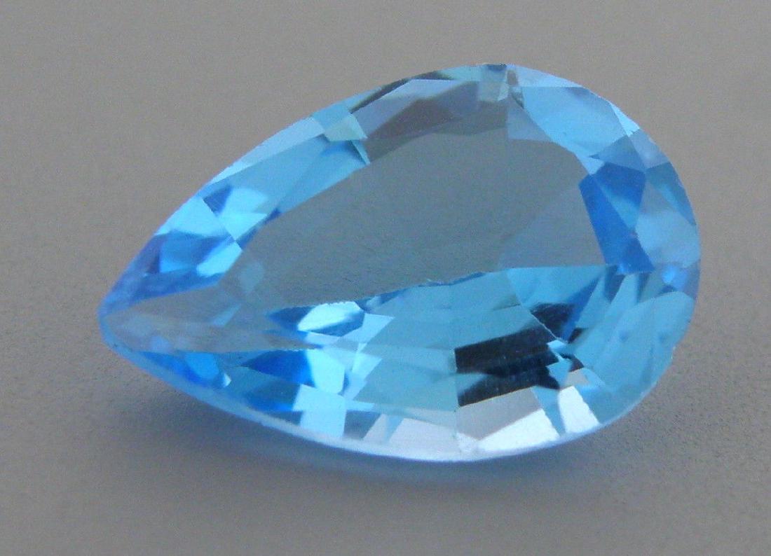 12x8mm LOOSE NATURAL PEAR SHAPE SWISS BLUE TOPAZ (1 of 1)