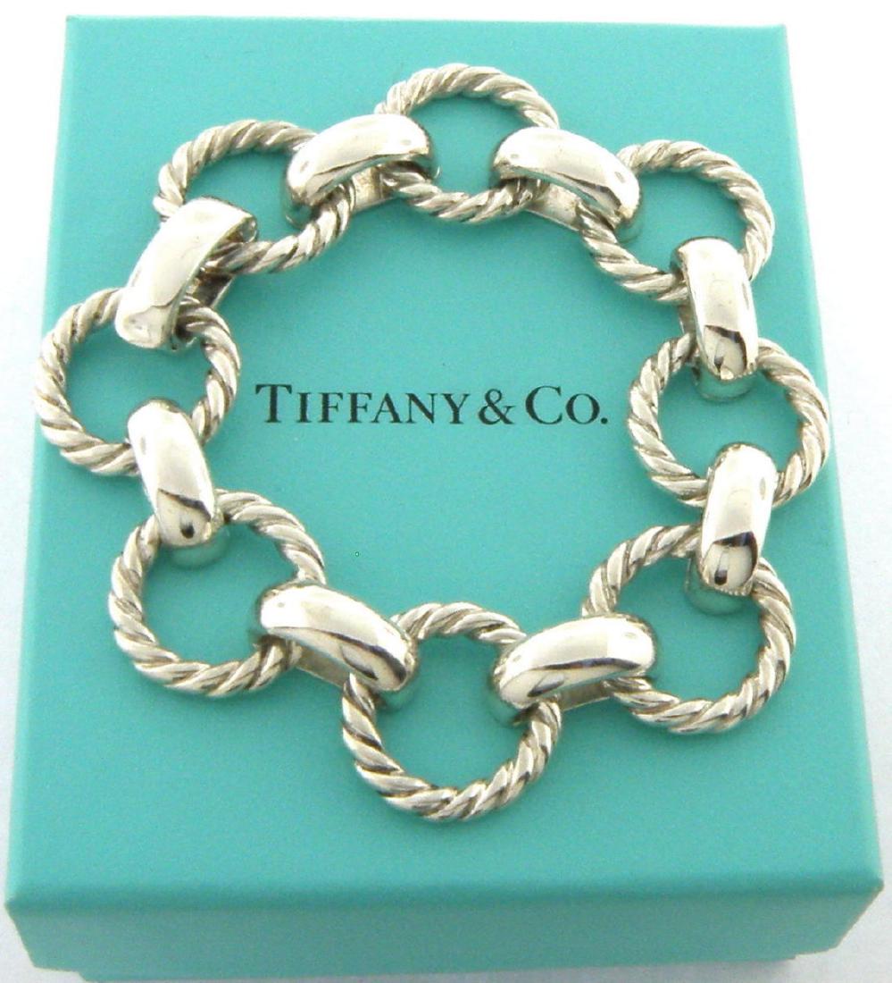 TIFFANY & Co. STERLING SILVER TWIST ROPE BRACELET (1 of 2)