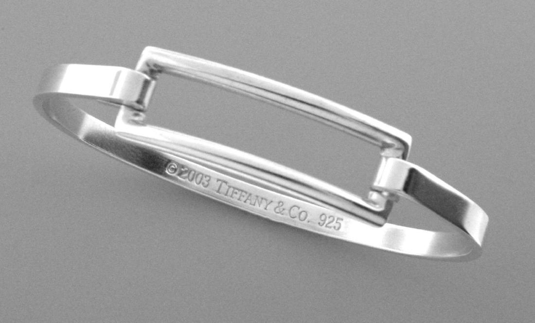 TIFFANY & Co. STERLING SILVER LADIES RECTANGLE BANGLE (1 of 2)