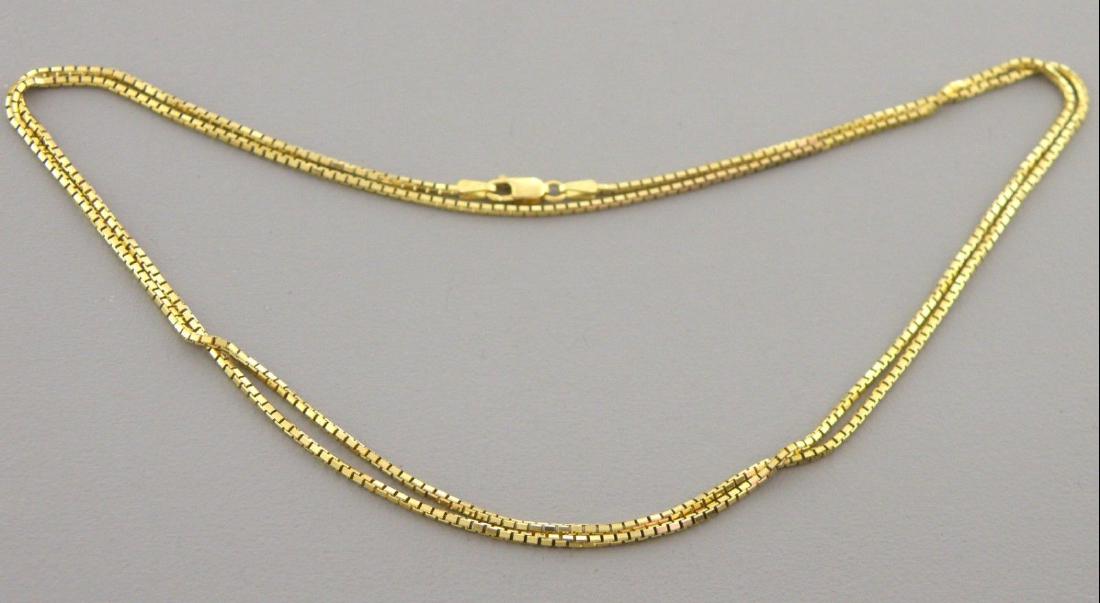 14K YELLOW GOLD BEAUTIFUL BOX CHAIN 28" NECKLACE (1 of 2)