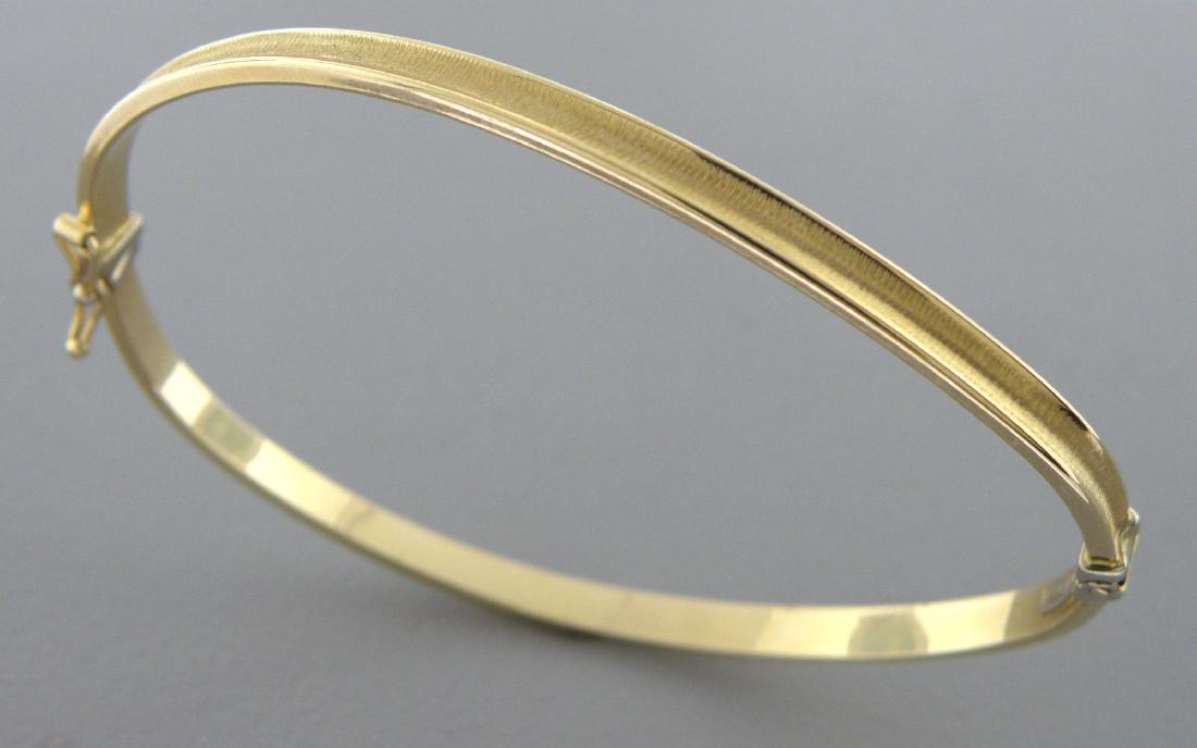 NEW 14K YELLOW GOLD LADIES TWIST BANGLE BRACELET ITALY (1 of 2)