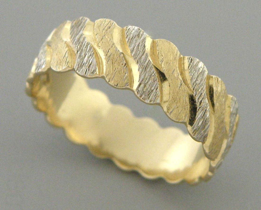 VINTAGE 14K MULTI COLOR GOLD RING FULL ETERNITY BAND (1 of 2)