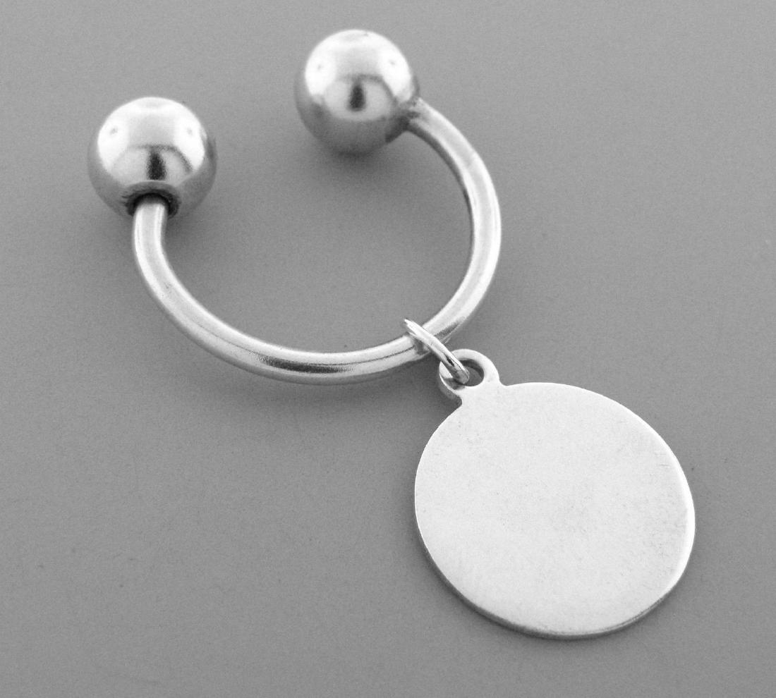 VINTAGE TIFFANY & CO STERLING SILVER CIRCLE TAG KEYRING (1 of 2)