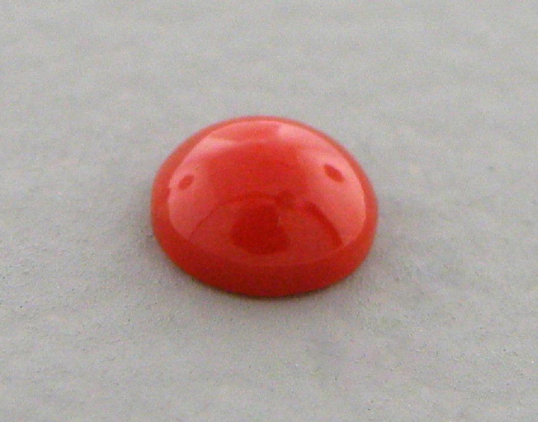NATURAL UNTREATED 5mm SEA CORAL ROUND OX BLOOD DARK RED: LOOSE NATURAL UNTREATED ROUND CABOCHON CORAL Coral measures 5mm in diameter Natural untreated sea coral Purchased in Italy many years ago, never used before Beautiful ox blood color