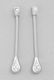 14K WHITE GOLD LADIES DIAMOND DROP DANGLE EARRINGS 0.36