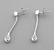 14K WHITE GOLD LADIES DIAMOND DROP DANGLE EARRINGS 0.36 - 2